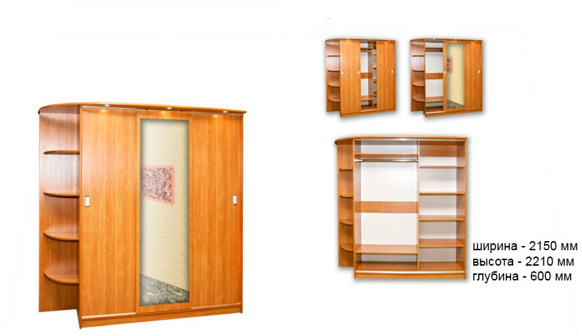Шкаф купе 3-хдверный СШ-010.10(-01)